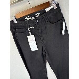 NWT Seven7 Felicity High Rise Slim Flare Black Jeans Bootcut Womens Size 2 Denim